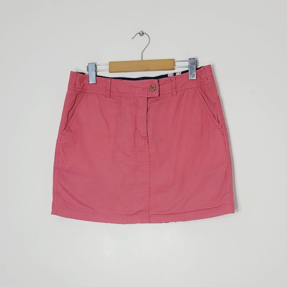 Tailor Vintage Pink Blue 100% Cotton 2 Sided Mini Reversible Skirt Size XSmall